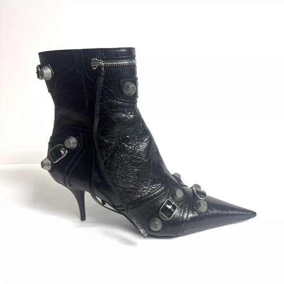 Balenciaga Womens Cagole Bootie M70 Black Size EU38+ US8.5 - Picture 1 of 6